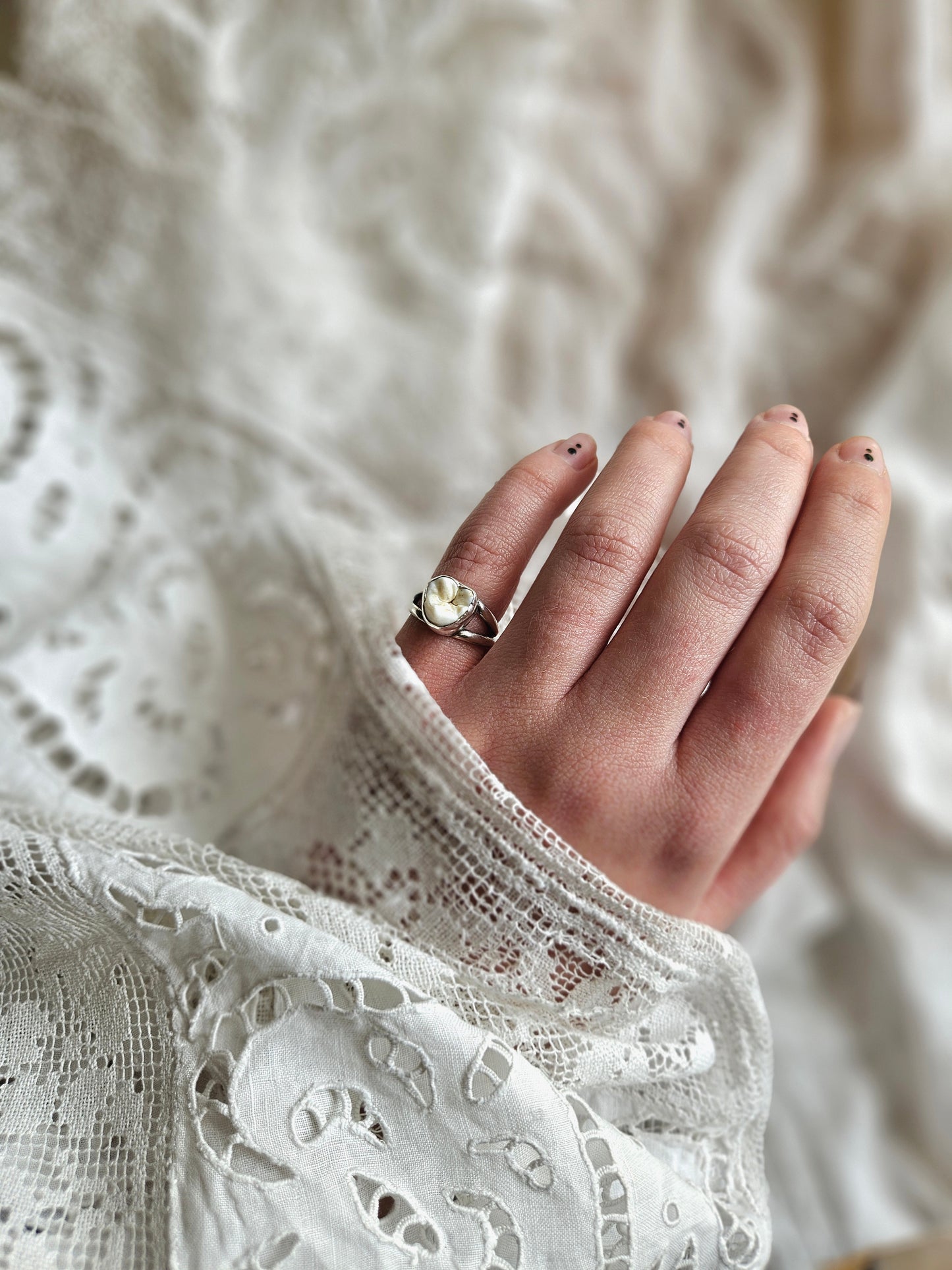 Human Tooth Ring - Sterling Silver