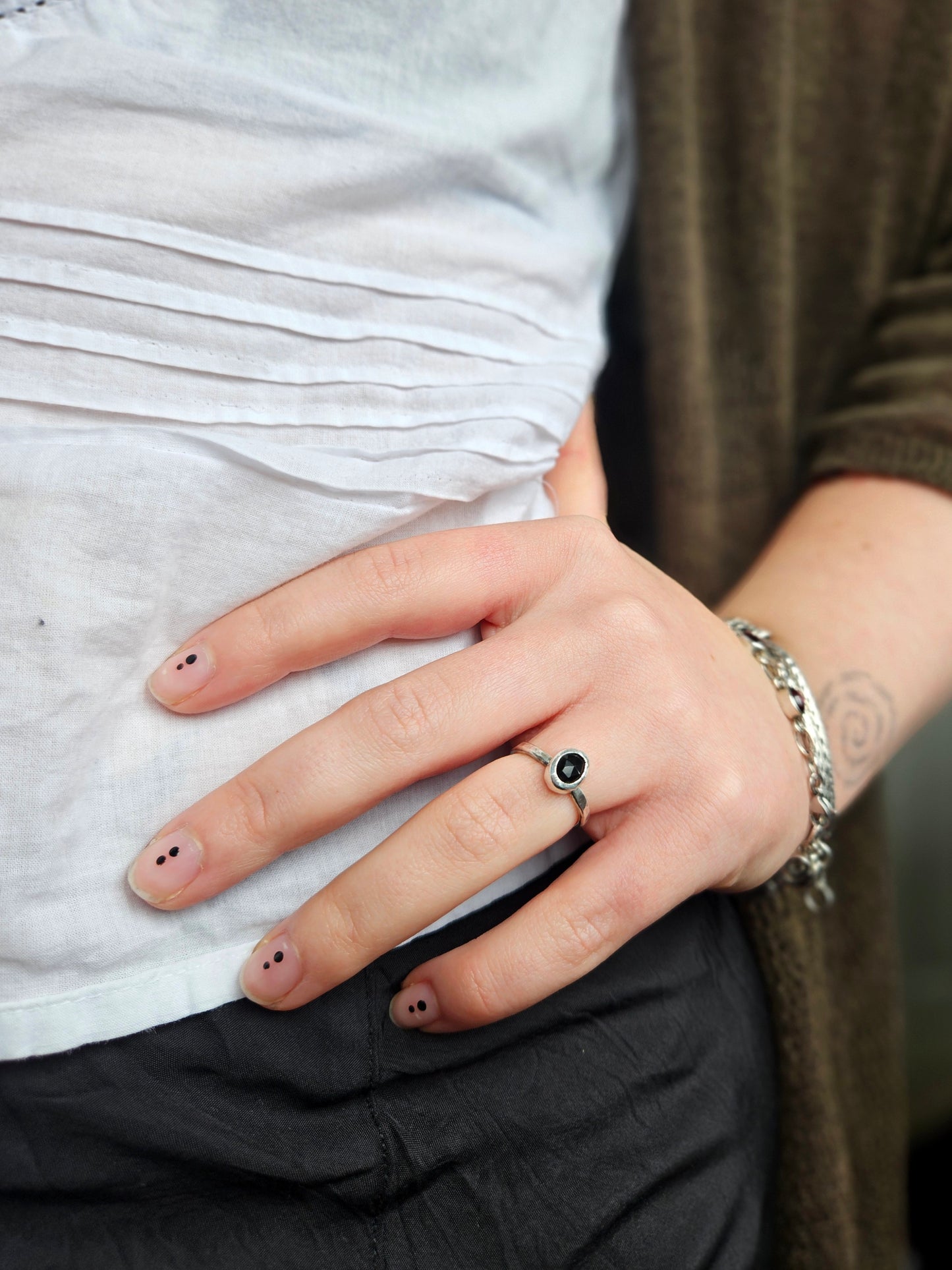 Onyx ring - Sterling Silver