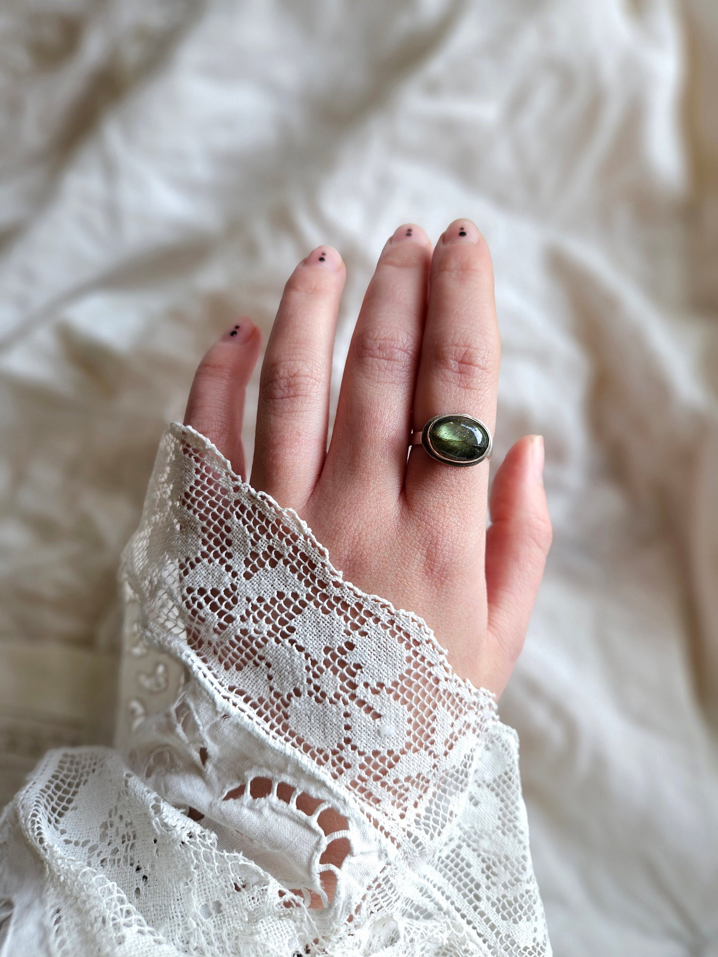 Labradorite ring - Sterling Silver