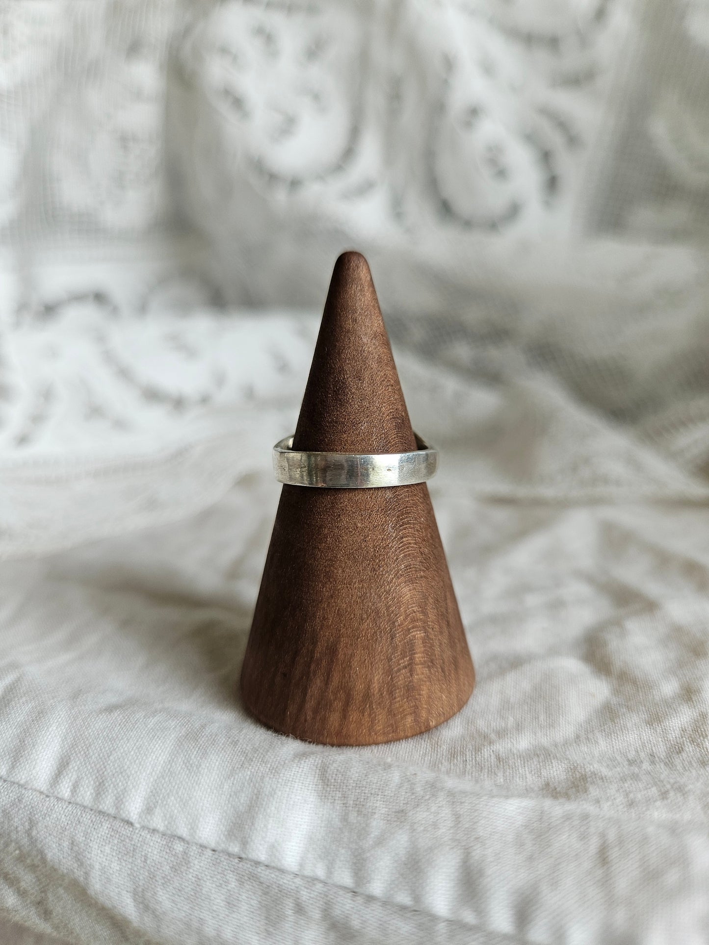 Ammonite ring - 99.9 Fine Silver