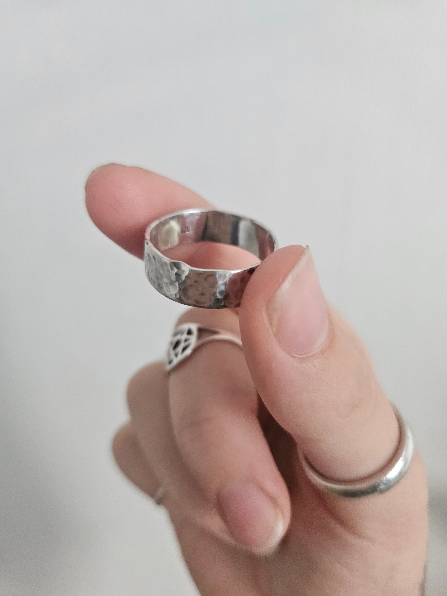 Chunky Textured ring - 925 Sterling Silver
