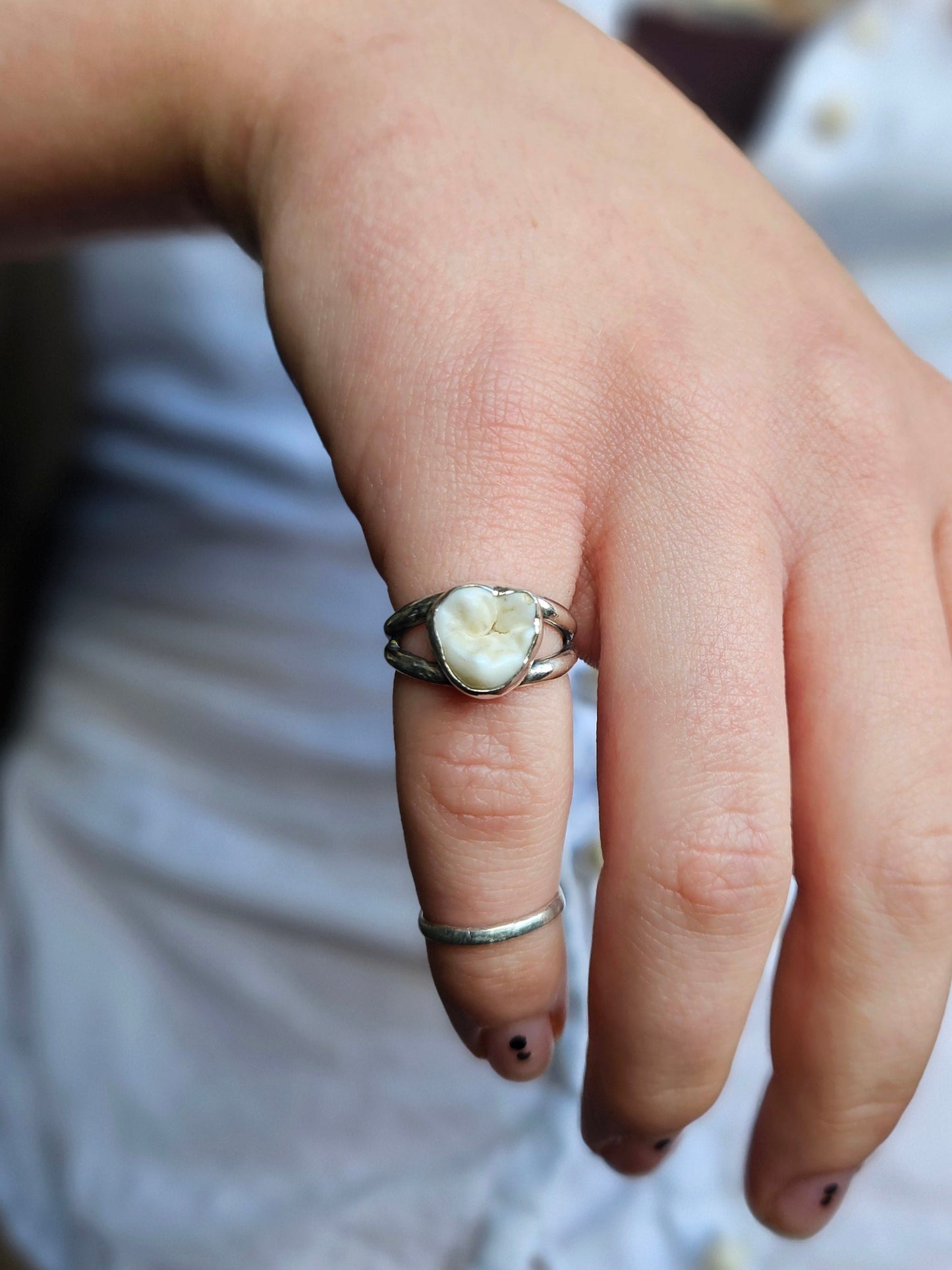 Human Tooth Ring - Sterling Silver