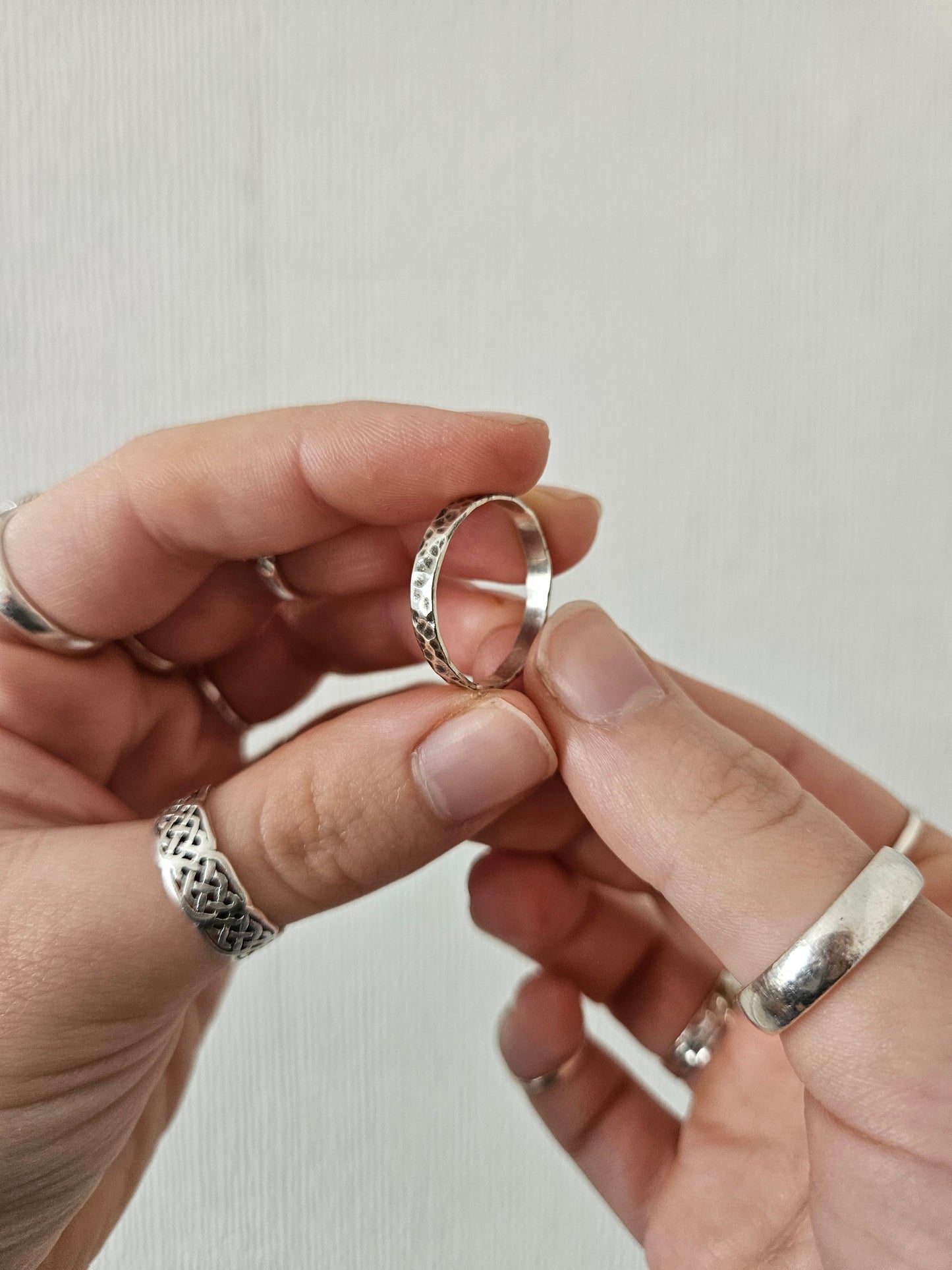 Elegant Textured Ring - 925 Sterling silver