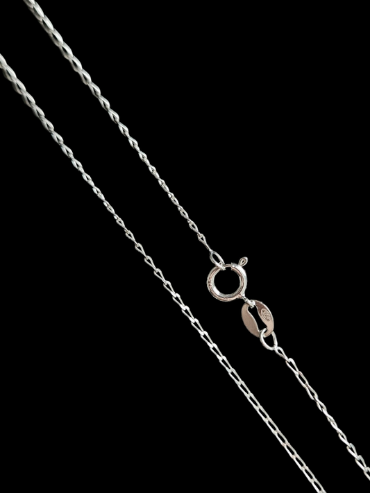 20" sterling silver curb chain