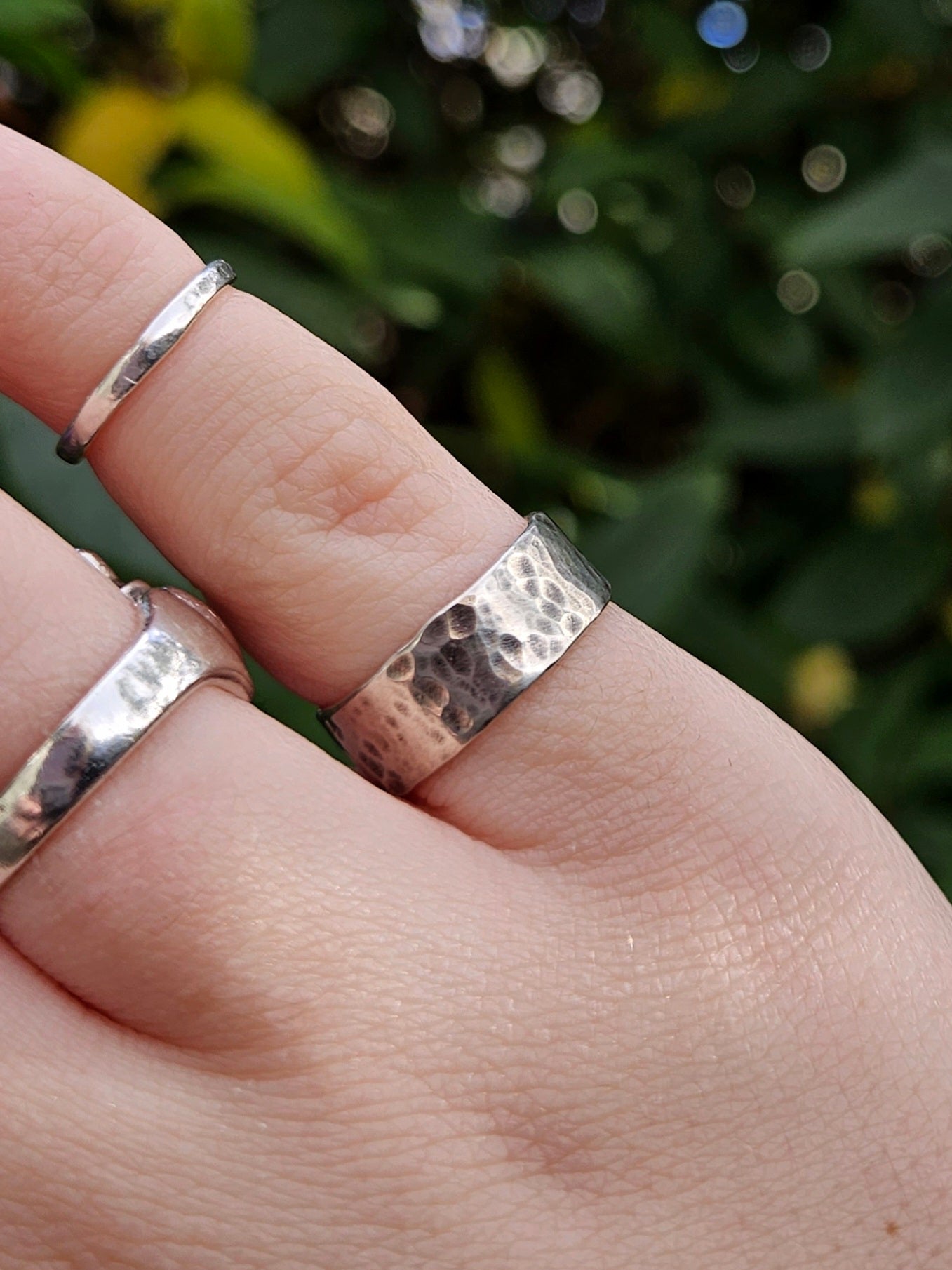 Chunky Textured ring - 925 Sterling Silver