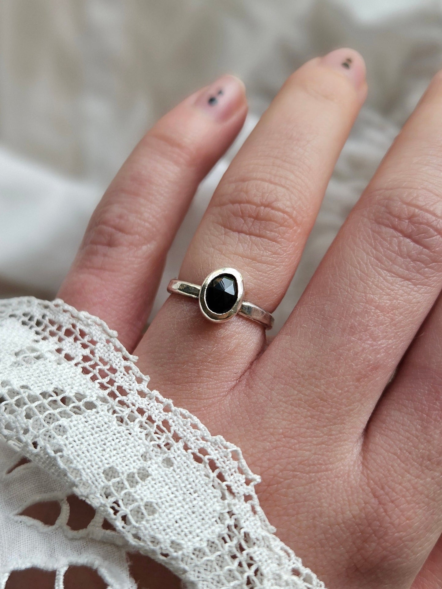 Onyx ring - Sterling Silver