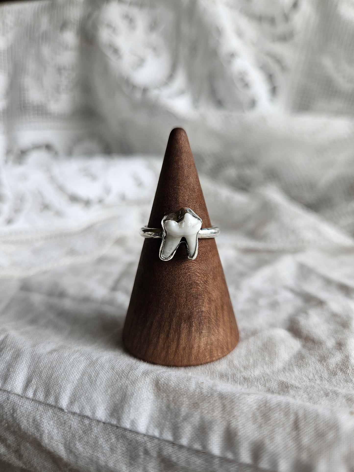 SECONDS Fox Tooth Ring - Sterling Silver