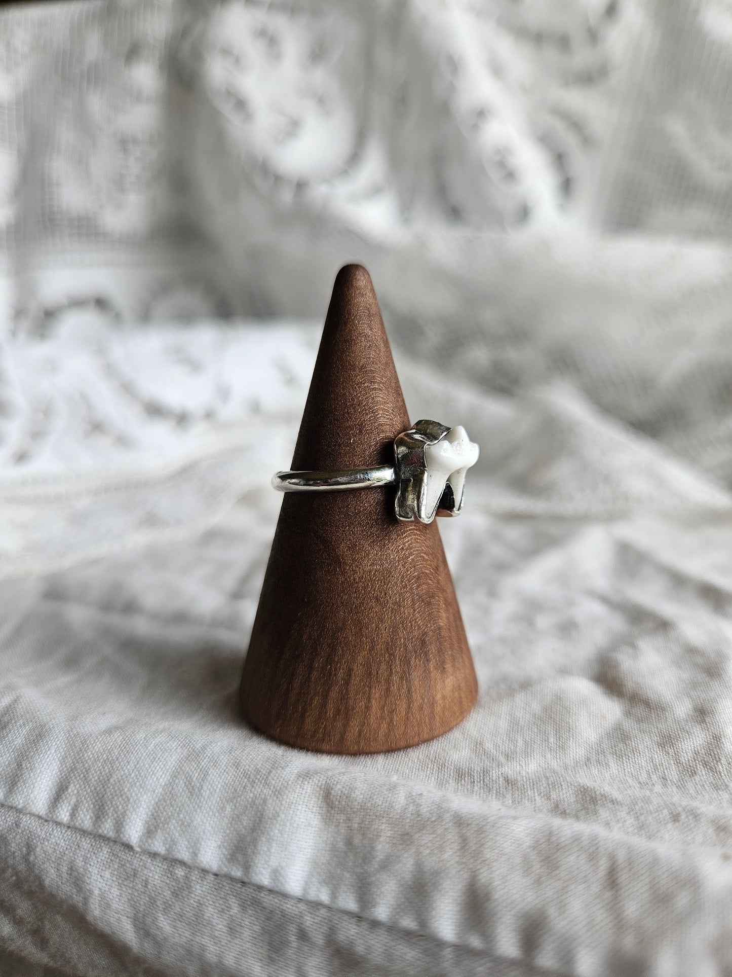 SECONDS Fox Tooth Ring - Sterling Silver