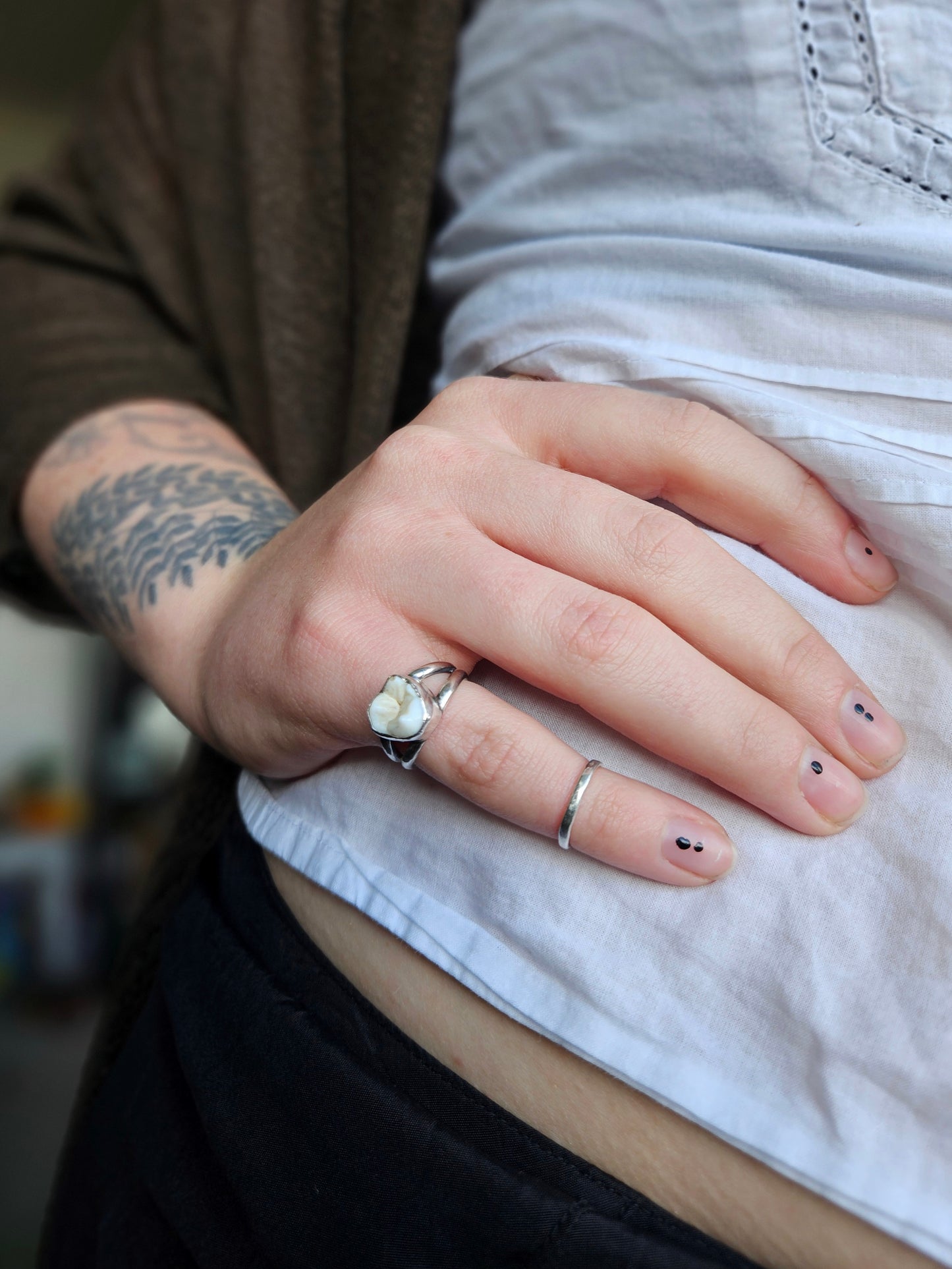 Human Tooth Ring - Sterling Silver